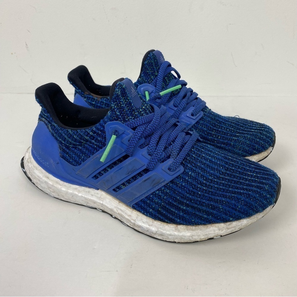 Adidas blue ultraboost athletic sneakers